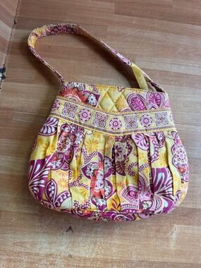 Vera Bradley Bali Gold quilted floral shoulder bag